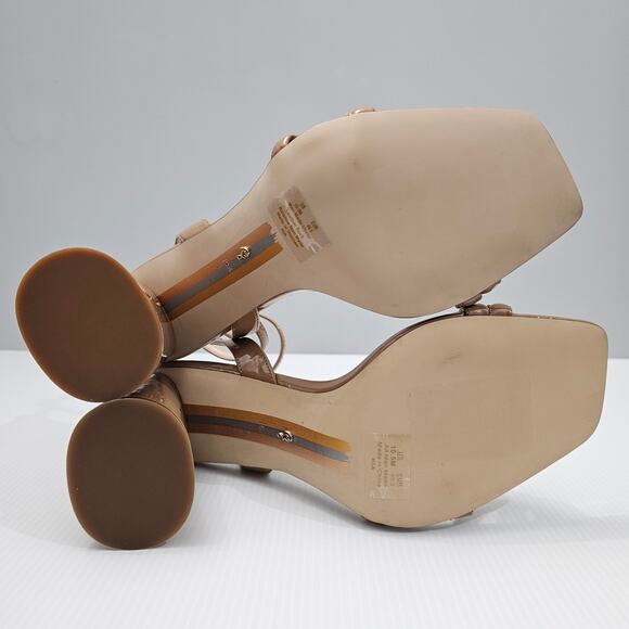 NEW Sam Edelman Kia Block Heel Strappy Sandal Rosa Blush Patent Size 10.5 - Picture 10 of 12